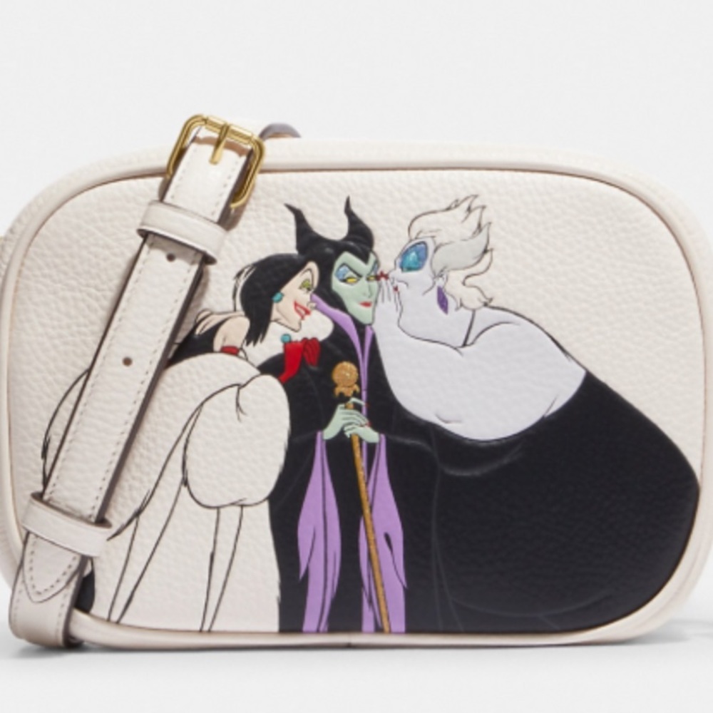 Disney X Coach Mini Jamie Camera Bag With Villains Motif